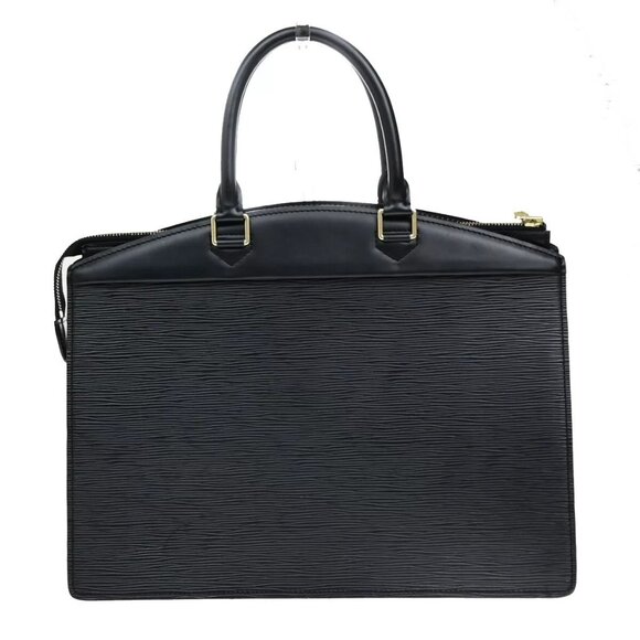 LOUIS VUITTON LV Logo Riviera Hand Bag Epi Leather Black France M48182 64FB461 - Picture 1 of 16